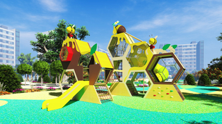 Equipamento de playground PE Honeycomb para crianças ao ar livre