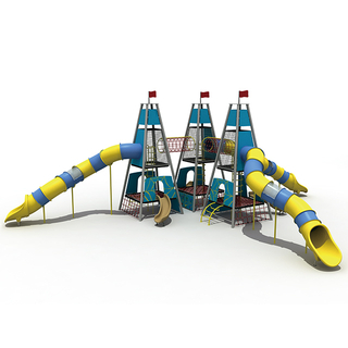 Parque infantil Triangle Rope Kids Tower com Rocket Tower