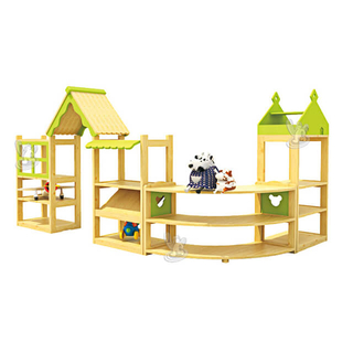 Armário de madeira com móveis para creche infantil para jardim de infância